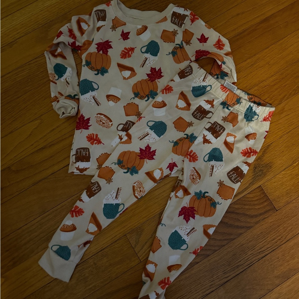Autumn-Themed Kids Pajamas 3T
